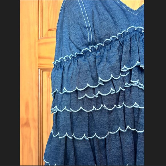 Anthropologie Denim Blue Maxi Dress - Picture 7 of 10